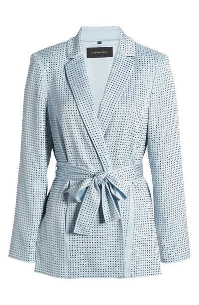 Kobi Halperin Brett Rhinestone Embellished Silk Wrap Jacket In Chambre