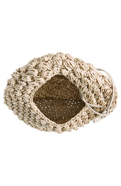 Shop Jw Anderson Popcorn Crocheted Cotton Basket Bag In Grey