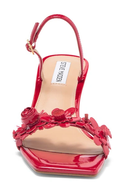 Shop Steve Madden Rosalea Slingback Sandal In Red Patent