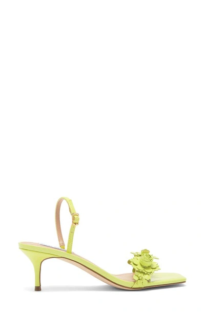 Shop Steve Madden Rosalea Slingback Sandal In Lime Patent