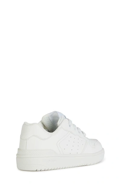 Shop Geox Kids' Washiba Sneaker In White