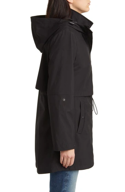 Shop Sam Edelman Hooded Coat In Black