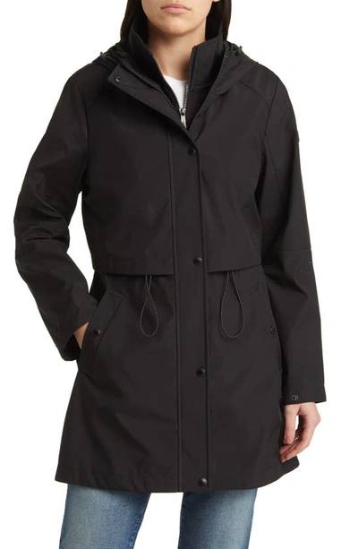 Shop Sam Edelman Hooded Coat In Black