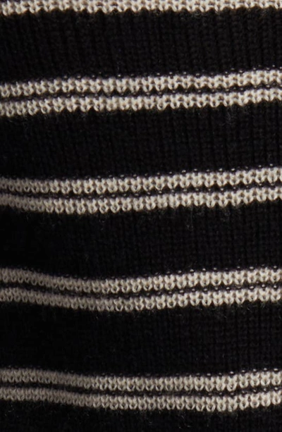 Shop Rag & Bone Bree Stripe Wool Cardigan In Black Multi