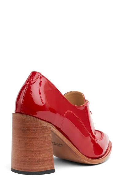 Shop The Office Of Angela Scott Miss Cleo Pointed Toe Loafer Pump In Chili Pepper