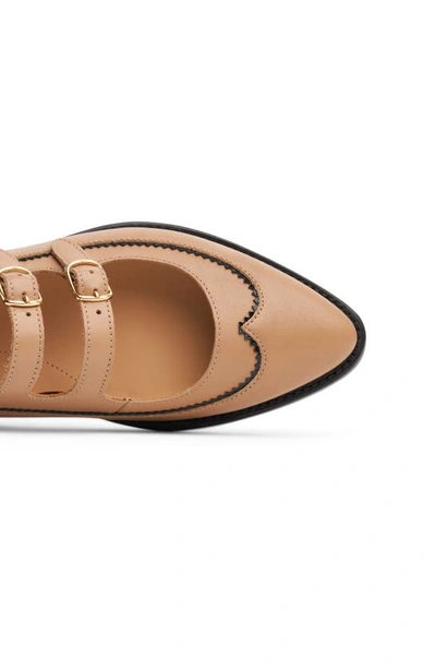 The Office Of Angela Scott Miss Margo Mary Jane Ballerina Flats In Camel