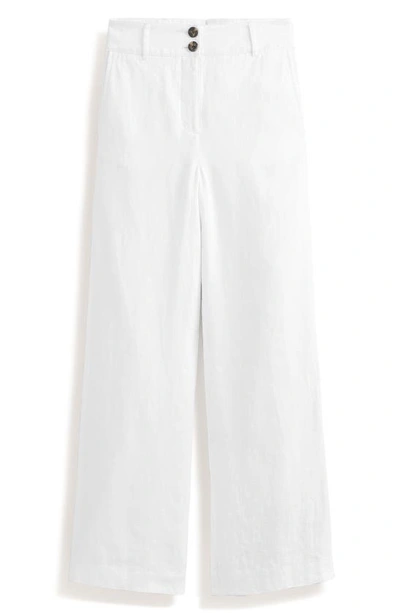Shop Boden Westbourne Wide Leg Linen Trousers In White