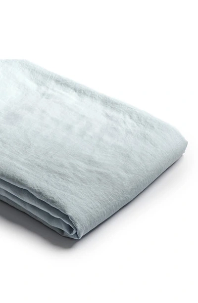 Shop Piglet In Bed Linen Fitted Sheet In Lake Blue