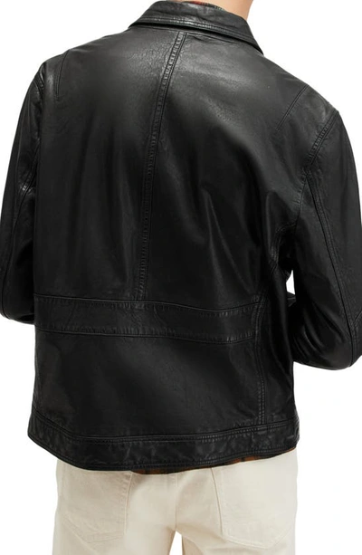 Shop Allsaints Whilby Leather Jacket In Black