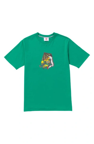 Shop Volcom Yusuke Piper Graphic T-shirt In Emerald Green