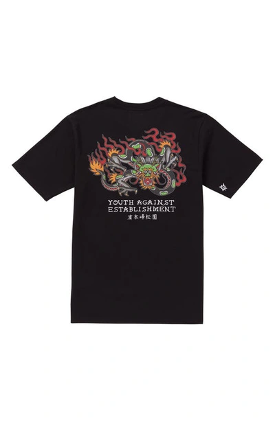 Shop Volcom Yusuke Piper Graphic T-shirt In Black