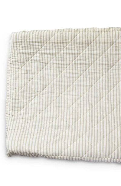 Shop Pehr Stripes Away Changing Pad Cover In Pebble