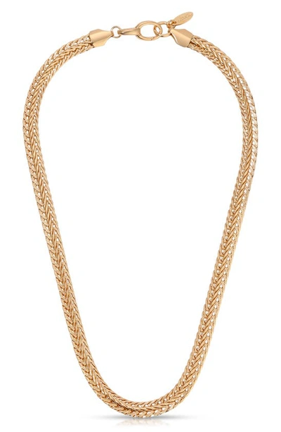 Shop Ettika Woven Chain Necklace In Gold