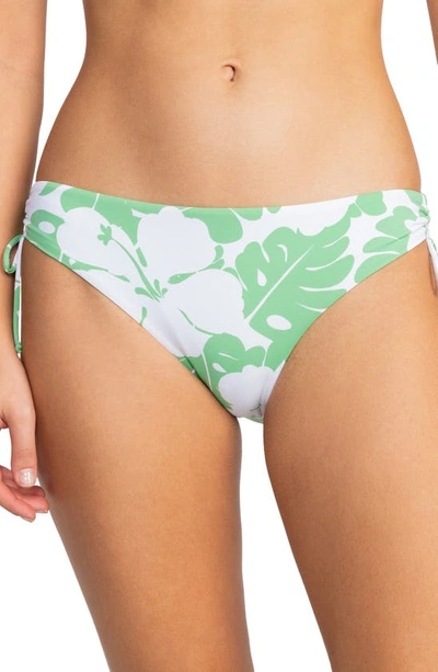 Shop Roxy Side Tie Hipster Bikini Bottoms In Zephyr Green Og