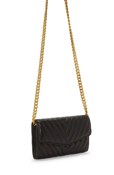 Shop Vince Camuto Theon Quilted Wallet On A Chain In Black