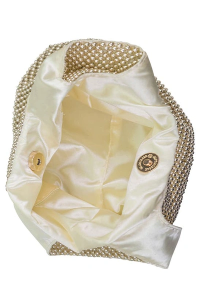 Shop Jessica Mcclintock Logan Beaded Handbag In Light Gold/ Light Gold