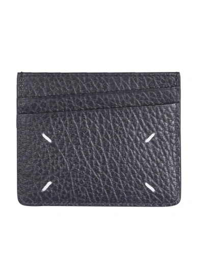 Shop Maison Margiela Four Stitches Card Holder In Black