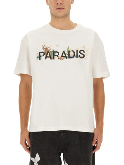 Shop 3paradis 3.paradis T-shirt With Logo In White