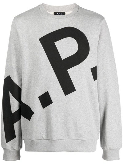 Shop Apc A.p.c. Sweat Cory Clothing In Grey
