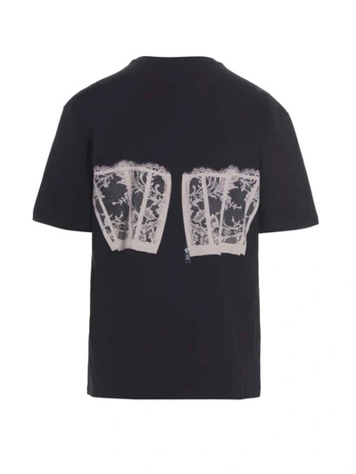Shop Alexander Mcqueen 'corset' T-shirt In Black