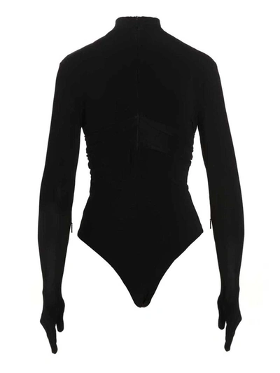 Ambush Heart Shaped Gloves Bodysuit In Black