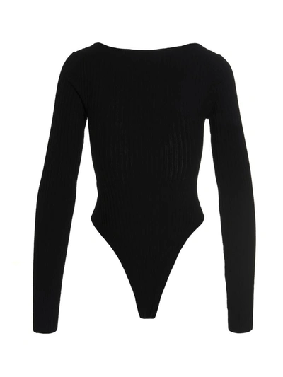 Shop Andreädamo Andreādamo Cut-out Bodysuit In Black