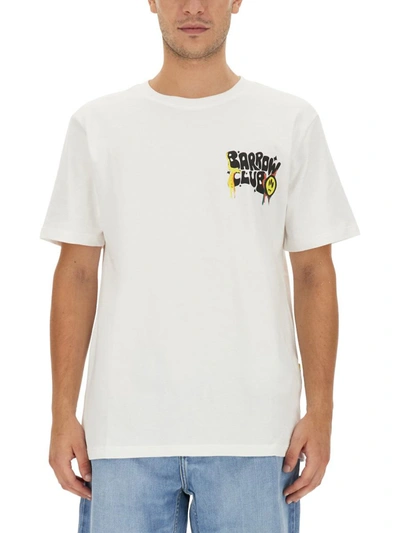 Shop Barrow Logo Print T-shirt Unisex In White