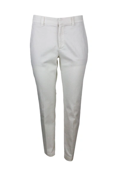 Shop Brunello Cucinelli Trousers In Cream