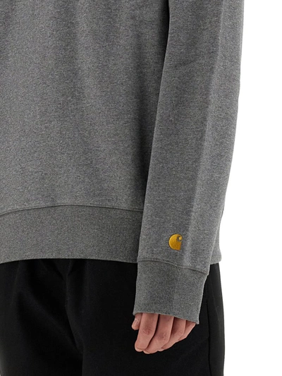 Shop Carhartt Wip Sweatshirt With Logo In Grey
