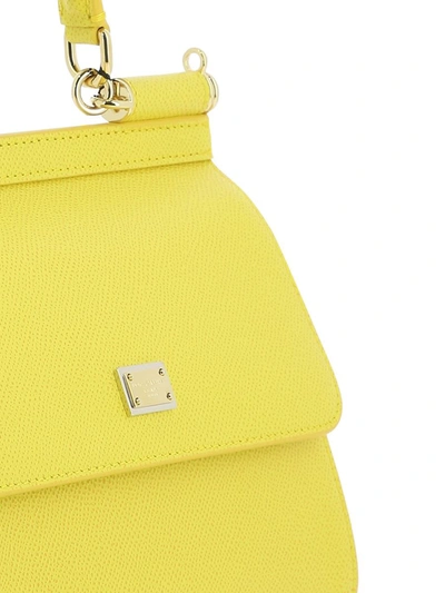 Shop Dolce & Gabbana "small Sicily" Handbag In Yellow