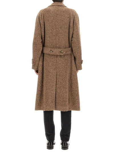 Shop Dolce & Gabbana Double-breasted Coat In Brown
