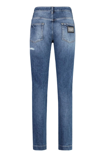 Shop Dolce & Gabbana Stretch Cotton Jeans In Denim