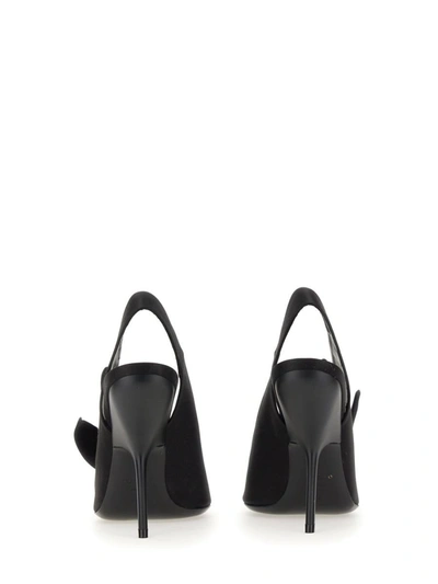 Shop Ferragamo Sandal With Asymmetrical Bow In Black