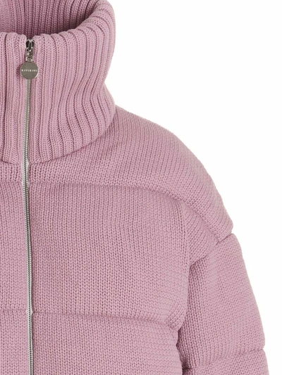 Shop Ienki Ienki Knit Down Jacket In Purple