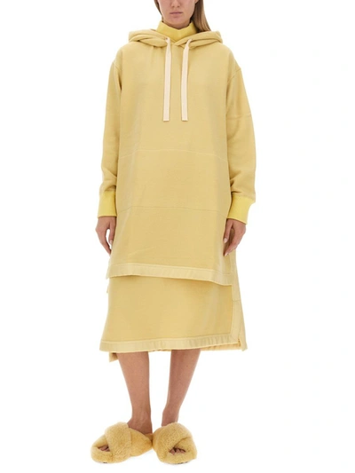 Shop Jil Sander Midi Skirt In Yellow