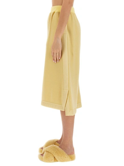 Shop Jil Sander Midi Skirt In Yellow