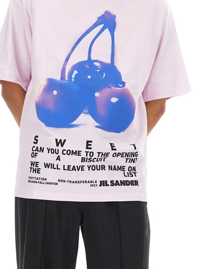 Shop Jil Sander T-shirt With Print In Pink