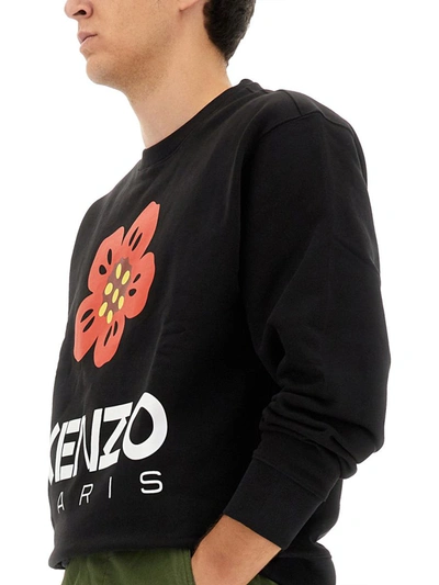 Shop Kenzo Flower Boke Sweatshirt In Black