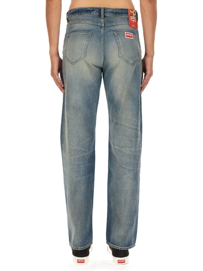 Shop Kenzo Straight Fit Jeans In Blue