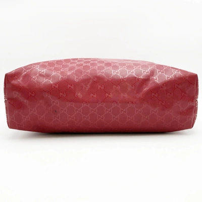 Shop Gucci Gg Imprimé Red Canvas Tote Bag ()