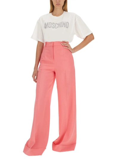 Shop Moschino T-shirt With Logo In White