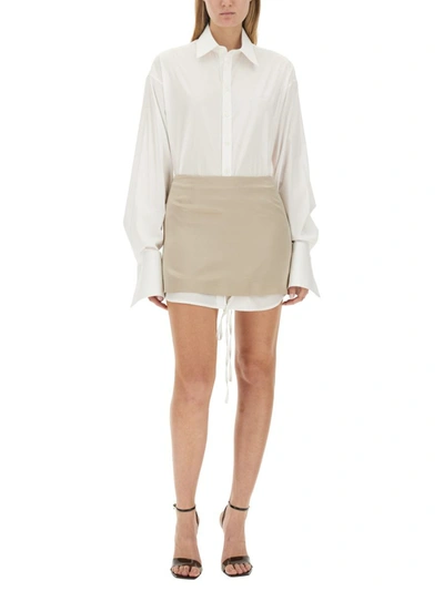 Peter Do Mini Skirt In Silver