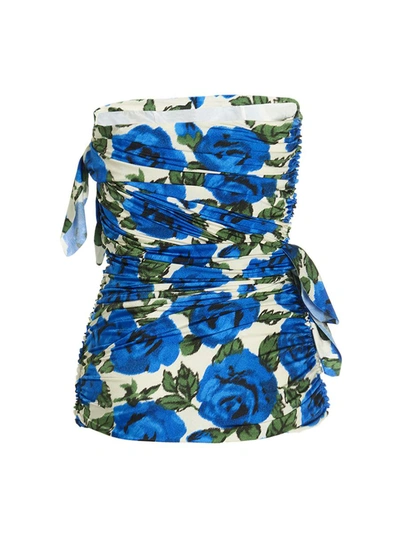 Philosophy Di Lorenzo Serafini Floral-print Strapless Top In Multicolor