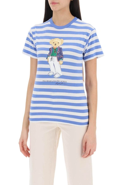 Shop Polo Ralph Lauren Polo Bear Striped T-shirt In Multicolor