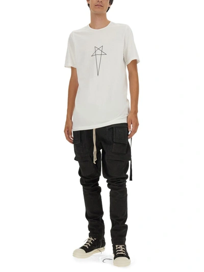 Shop Rick Owens Drkshdw T-shirt With Logo In White