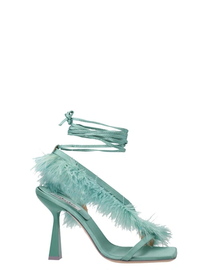 Shop Sebastian 'feather Wrap' Sandals In Blue