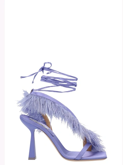 Shop Sebastian 'feather Wrap' Sandals In Purple
