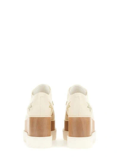 Shop Stella Mccartney Wedge With Crystal Elyse In Ivory