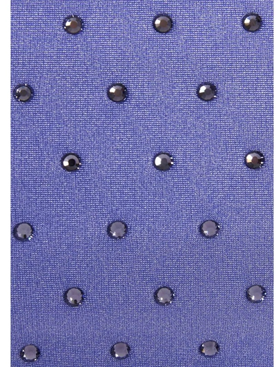 The Andamane Lexi Shiny Crop Top In Purple