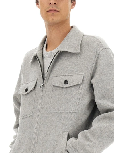 Shop Theory Wool Jacket In Grey